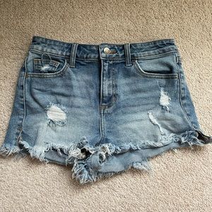 Cello Distressed Jean Shorts